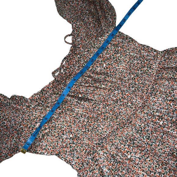 Urban Outfitters BP Floral Peasant Puff Sleeve Mini Dress Size Large - Picture 15 of 16